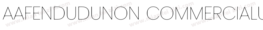 AaFenduduNon CommercialUse字体转换